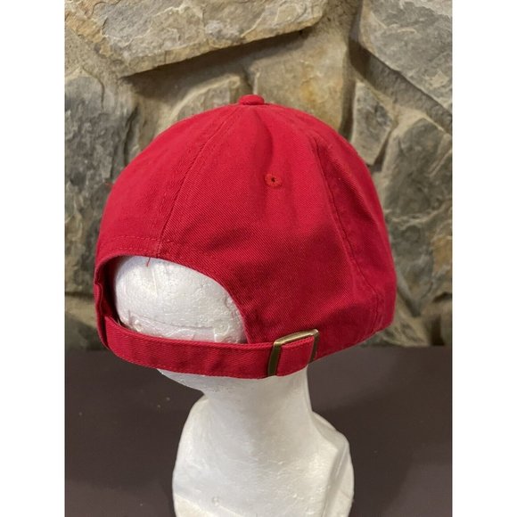 Ordinary Crowns American Peace Symbol Strapback Cotton Dad Hat Red - Picture 4 of 7